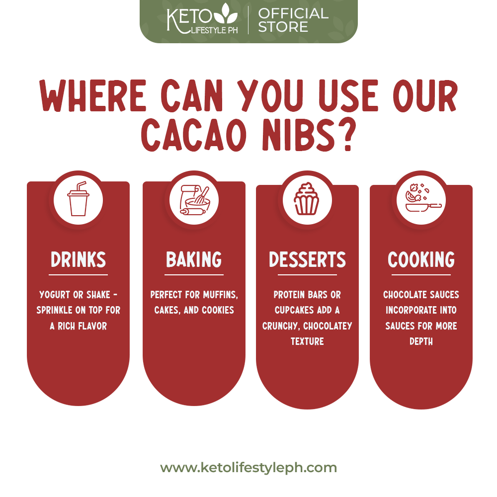 Roasted Cacao Nibs 100grams (Unsweetened/Keto Approved)