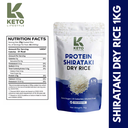 Protein Shirataki Dry Rice  Low Carb | Gluten-Free | Diet Rice