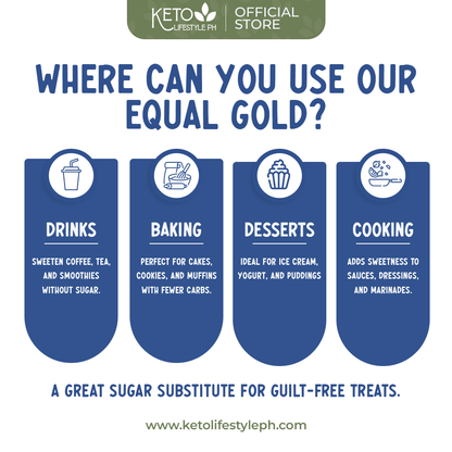 Equal Gold 100pcs/50pcs Keto Approved Sweetener