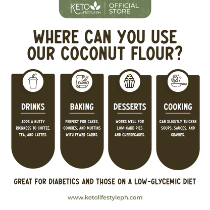 Organic Coconut Flour 250g/1kg (Superfood/Keto Approved/Gluten-Free/Non GMO)