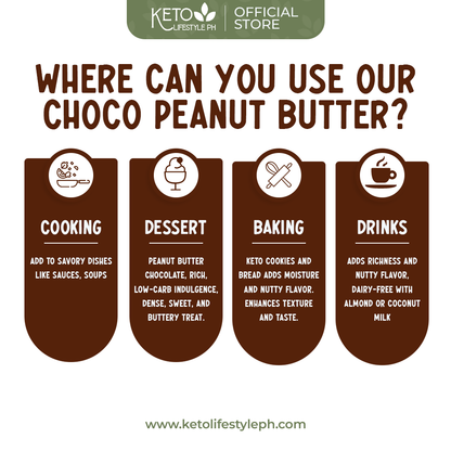 CHOCO Peanut Butter 260g/600g (SUGAR FREE/KETO APPROVED/DIABETIC FRIENDLY)