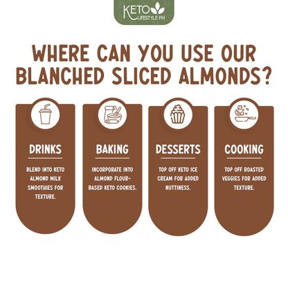 Blanched Sliced Almonds for Baking and Cooking (Keto | Low-Carb)