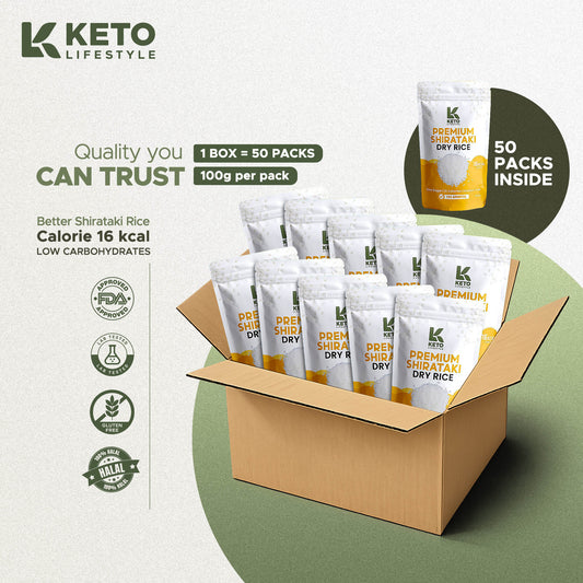 Shirataki Dry Rice 50pcs – Low Carb | Keto Friendly | Konjac Rice | Gluten-Free