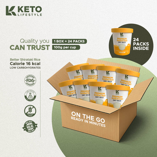 Shirataki Dry Rice Cups 24pcs – Low Carb | Keto Friendly | Konjac Rice | Gluten-Free |