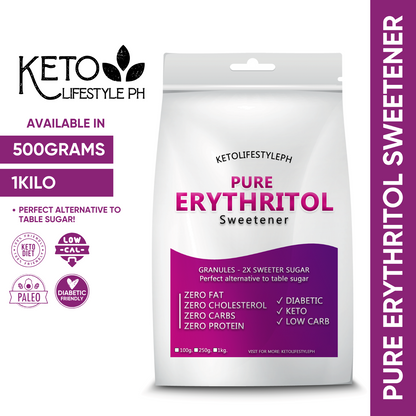 Erythritol Granules & Powder 500g/1kg (KETO SWEETENER/Diabetic Sweetener/Gluten-Free)