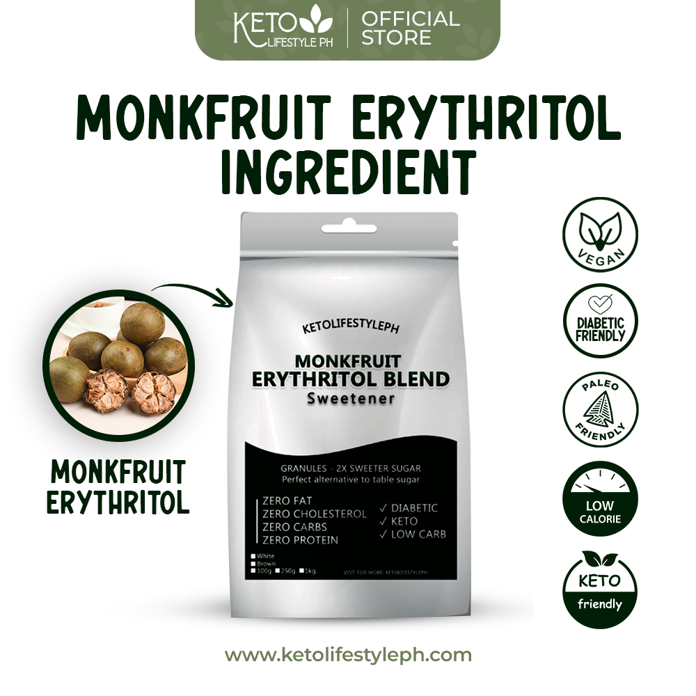 Brown and White MonkFruit Sweetener 1kg/500g - Ideal for Low-Carb/Diabetic Diets