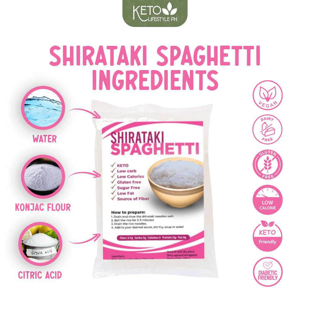 Shirataki Spaghetti 200grams ( Zero Carb/Zero Calories/ Weight & Fat Loss)