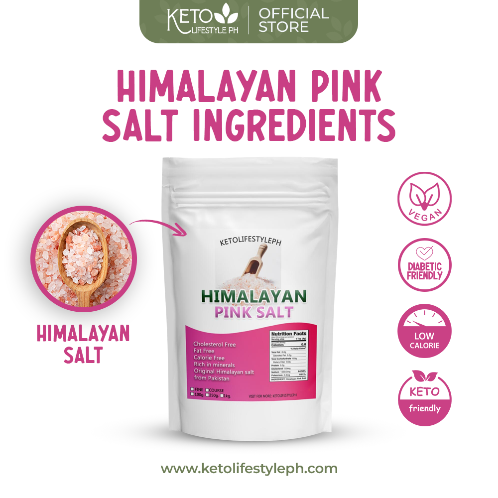 Pink Himalayan Salt 1kg/250g/100g (Authentic from Pakistan/Keto/Low-carb)