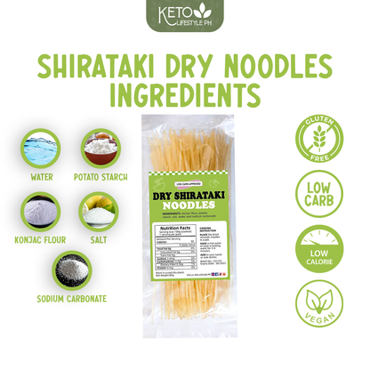 Shirataki Dry Noodles - Low Calorie, Low Carb, and Gluten-Free (80g)