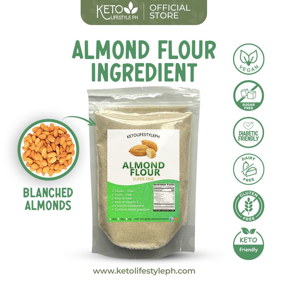 Organic Almond Flour EXTRA FINE 500g/1kg (Keto Flour/Low-carb/Good For Baking)