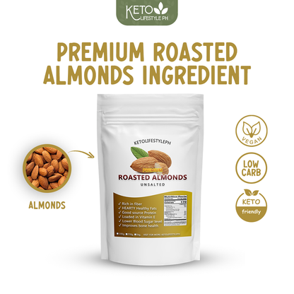 Roasted Almond Nuts 100g/250g (Unsalted/Ready to Eat)