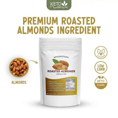 Roasted Almond Nuts 100g/250g (Unsalted/Ready to Eat)