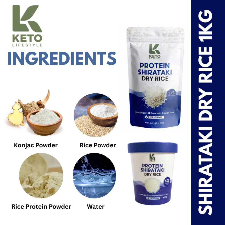 Protein Shirataki Dry Rice Cups 24pcs – Low Carb | Keto Friendly | Konjac Rice | Gluten-Free |