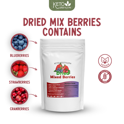 Dried Mixed Berries (Strawberries/Blueberries/Cranberries)