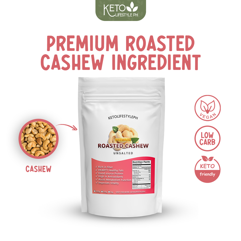 ROASTED Cashew (Unsalted/Ready to Eat/Keto Snacks)