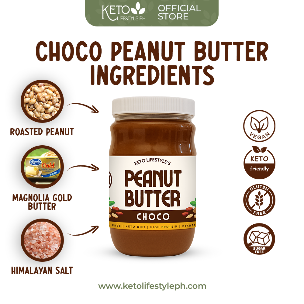 CHOCO Peanut Butter 260g/600g (SUGAR FREE/KETO APPROVED/DIABETIC FRIENDLY)