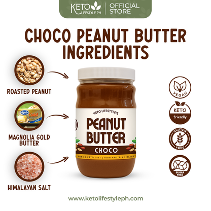 CHOCO Peanut Butter 260g/600g (SUGAR FREE/KETO APPROVED/DIABETIC FRIENDLY)
