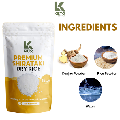 Dry | Dried Shirataki Rice Konjac (Low-carb/Low Calorie)