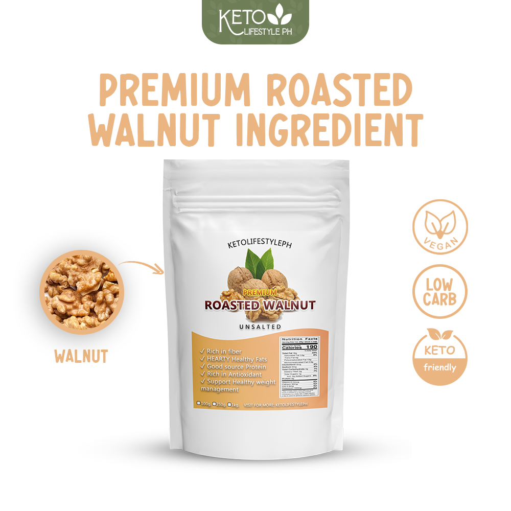 Roasted Walnuts (Vacuum Sealed, Unsalted, Ready to Eat)