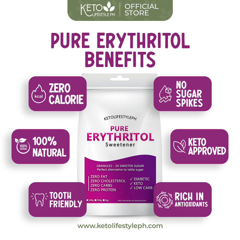 Erythritol Granules & Powder 500g/1kg (KETO SWEETENER/Diabetic Sweetener/Gluten-Free)