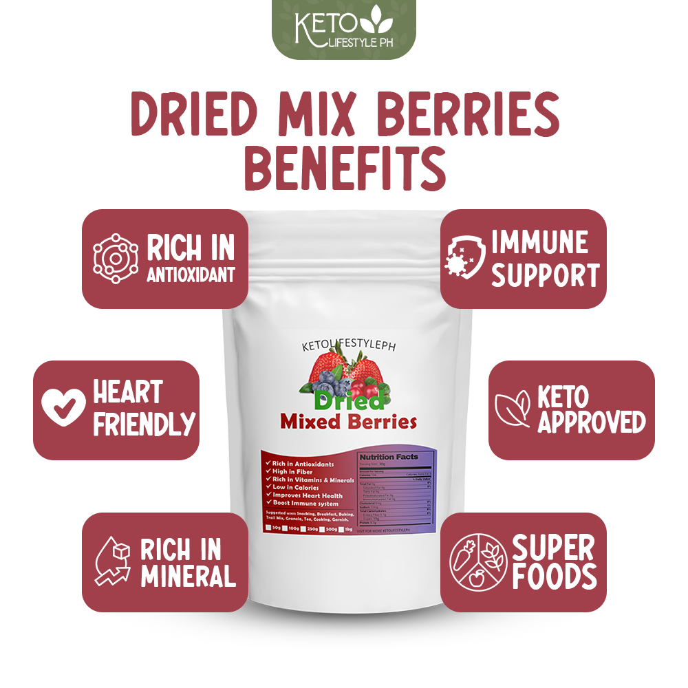 Dried Mixed Berries (Strawberries/Blueberries/Cranberries)