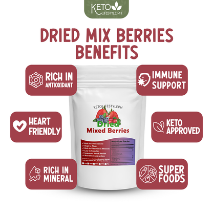 Dried Mixed Berries (Strawberries/Blueberries/Cranberries)