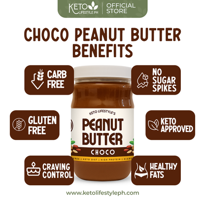 CHOCO Peanut Butter 260g/600g (SUGAR FREE/KETO APPROVED/DIABETIC FRIENDLY)