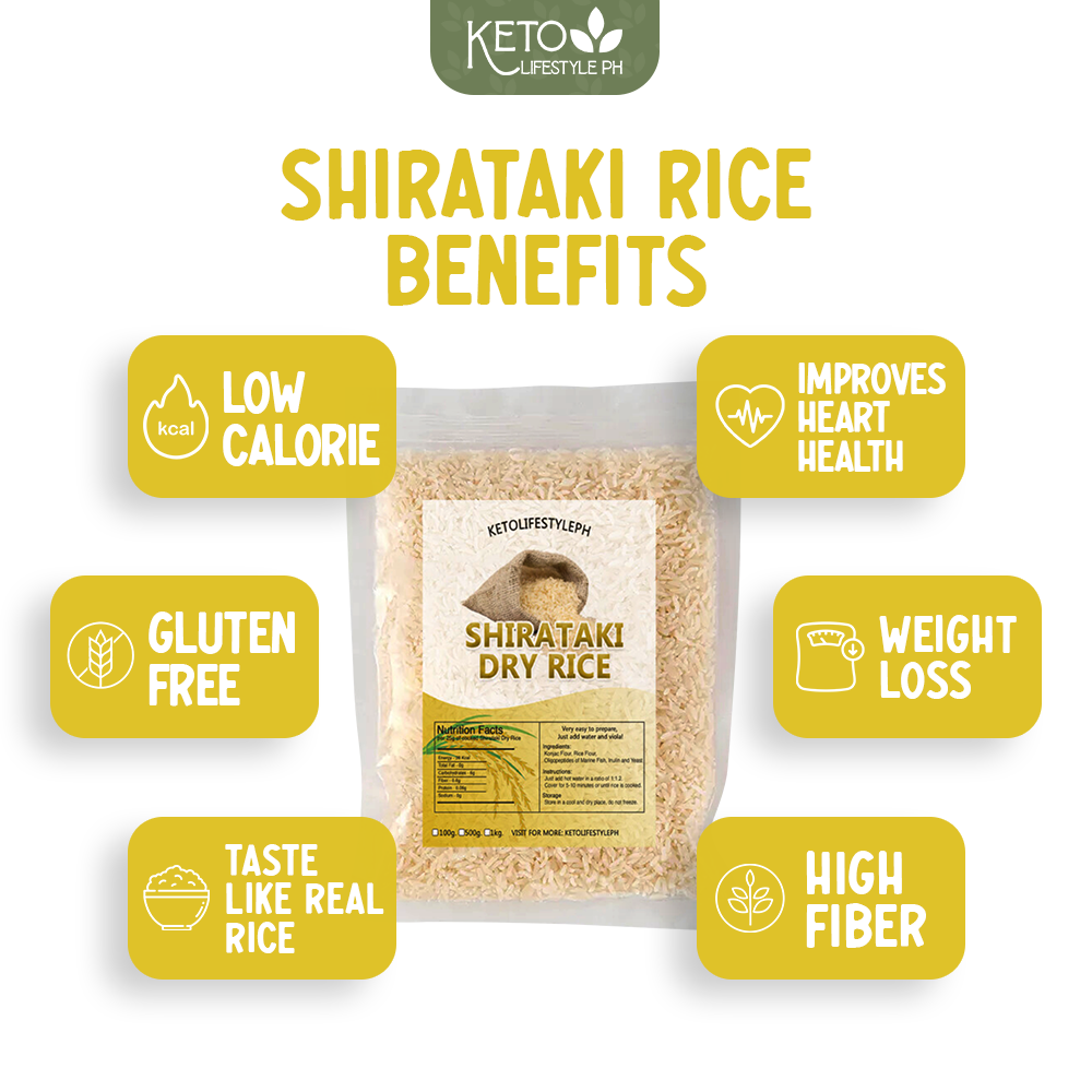 Shirataki Dry Rice 5kg plus FREE 1Kg (Keto/Low-Carb/Low-Calorie)