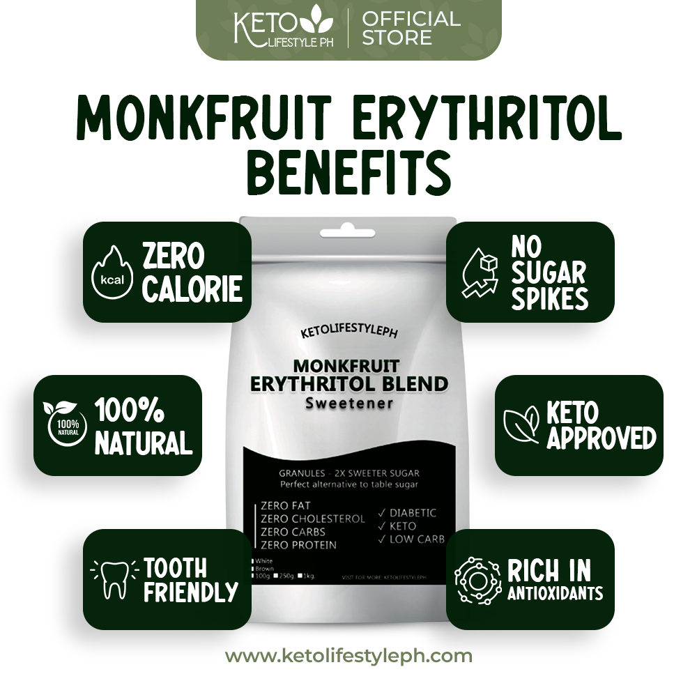 Brown and White MonkFruit Sweetener 1kg/500g - Ideal for Low-Carb/Diabetic Diets