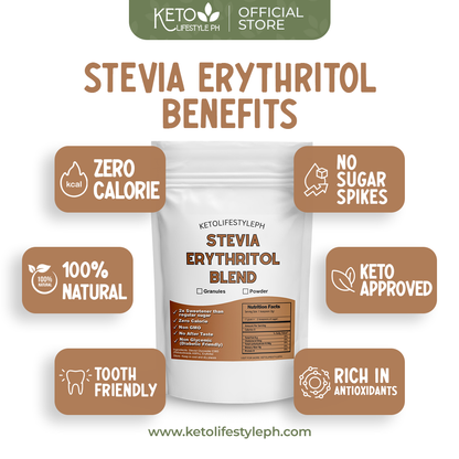 Stevia w/ Erythritol Blend Granules (Low-Carb/Low-Calorie/Diabetic Sweetener)
