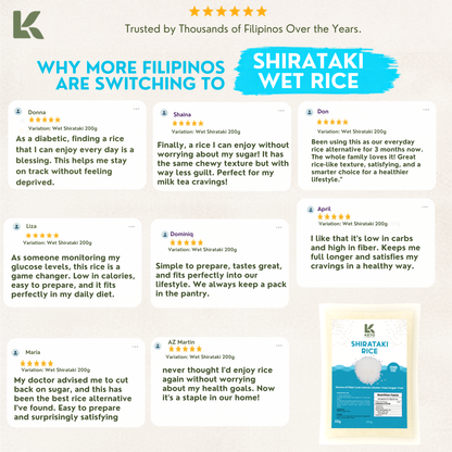 Shirataki Wet Rice 200grams (Rice Substitute/Zero Carb/Zero Calorie/Weight & Fat Loss)