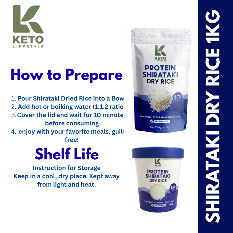 Protein Shirataki Dry Rice Cups 24pcs – Low Carb | Keto Friendly | Konjac Rice | Gluten-Free |