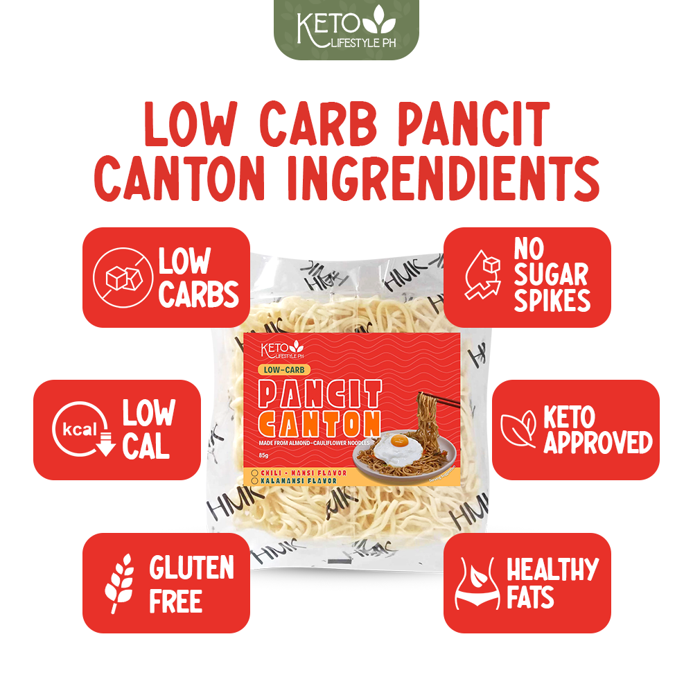 Low Carb Pancit Canton Chilimansi / Calamansi Flavor – Keto Friendly, Sugar-Free, High Fiber Instant