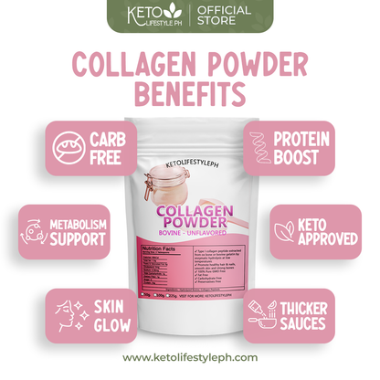 Collagen Powder 100g/1kg (Unflavored/Bovine/Keto & Low-carb Approved)