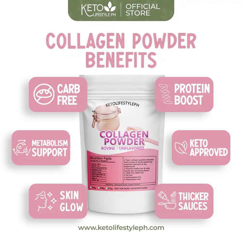 Collagen Powder 100g/1kg (Unflavored/Bovine/Keto & Low-carb Approved)