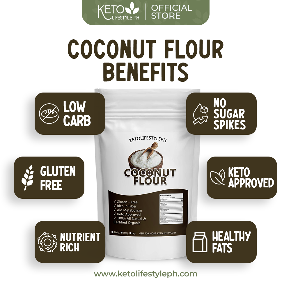 Organic Coconut Flour 250g/1kg (Superfood/Keto Approved/Gluten-Free/Non GMO)