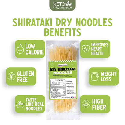 Shirataki Dry Noodles - Low Calorie, Low Carb, and Gluten-Free (80g)