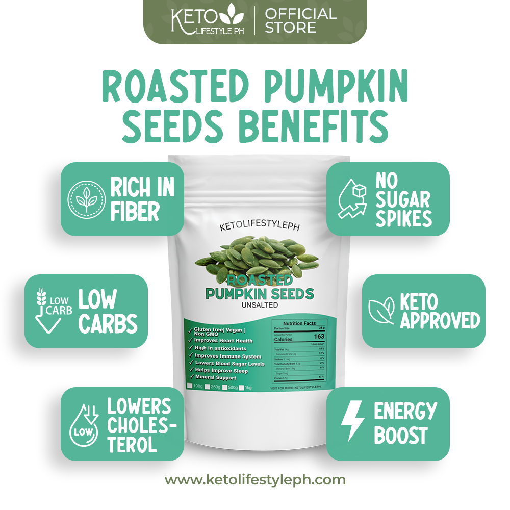 Unsalted Pumpkin Seeds - Perfectly Roasted (Keto | Low-Carb)