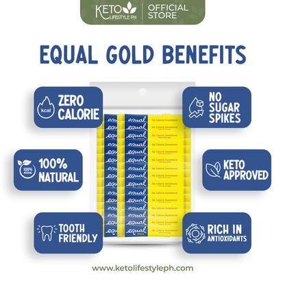Equal Gold 100pcs/50pcs Keto Approved Sweetener