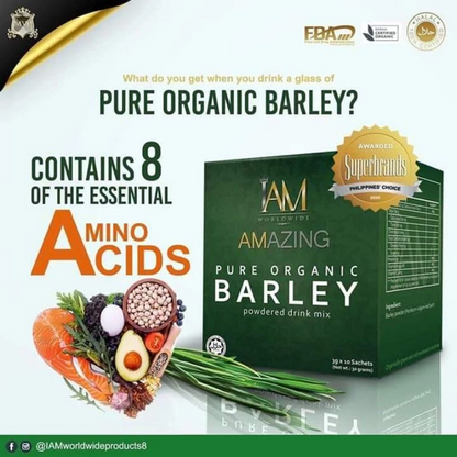 I AM Amazing Pure Organic Barley 10 SACHETS/ORIGINAL/BEST SELLER!!!