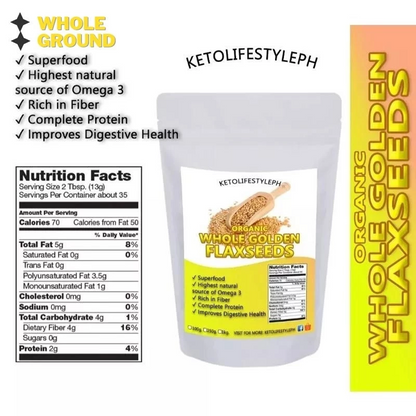 Golden Flaxseeds Meal l Whole (Gluten-Free/NON-GMO)