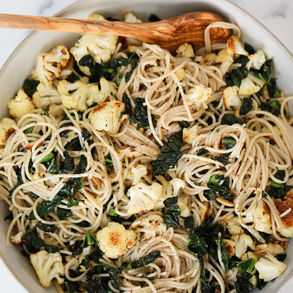 Almond Noodles w/Cauliflower  (Sugar-Free | Gluten Free | Low-Carb)