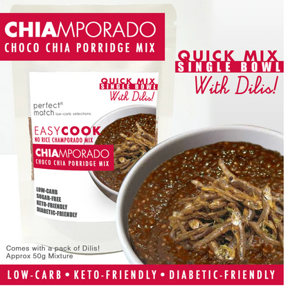 KETO Champorado Mix | Chiamporado Single Bowl 50g | SUGAR-FEE