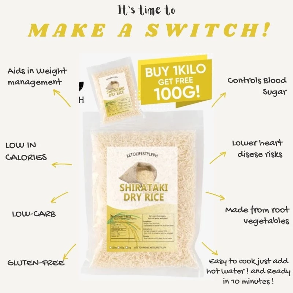 Dry | Dried Shirataki Rice Konjac (Low-carb/Low Calorie)