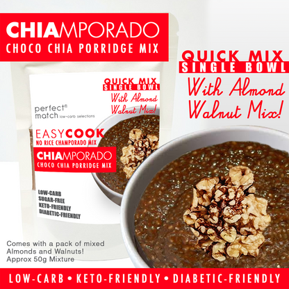 KETO Champorado Mix | Chiamporado Single Bowl 50g | SUGAR-FEE