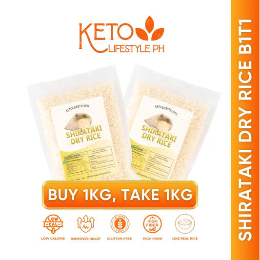 Shirataki Rice 1kg Promo (BUY 1kg GET 1kg) Keto Low-Carb Low-Calorie Approved - Dried Shirataki Rice