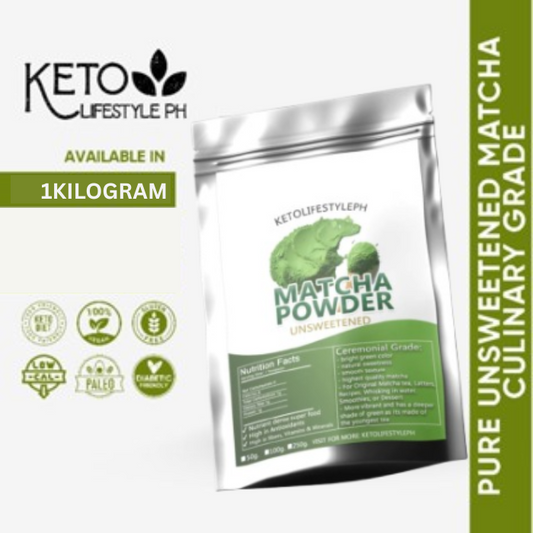 Matcha Powder Culinary 1Kilogram (Unsweetened/Keto/Low-carb Matcha)