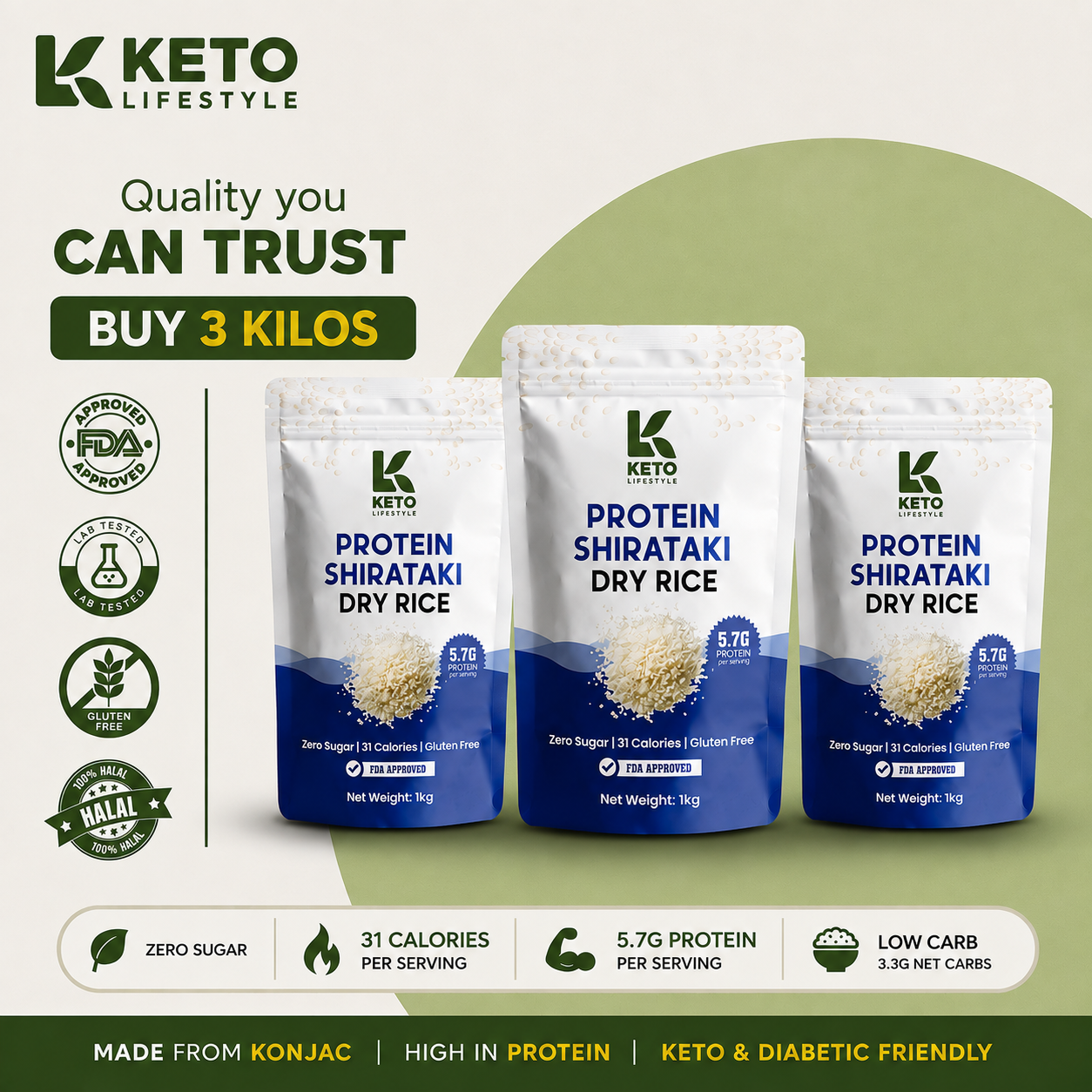 Protein Shirataki Rice BUNDLES | Zero Sugar | Keto Friendly
