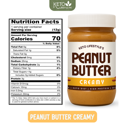 Keto Creamy Peanut Butter | Sugar-Free | Diabetic Friendly | High Protein