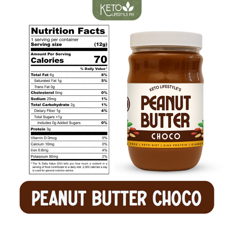 CHOCO Peanut Butter 260g/600g (SUGAR FREE/KETO APPROVED/DIABETIC FRIENDLY)